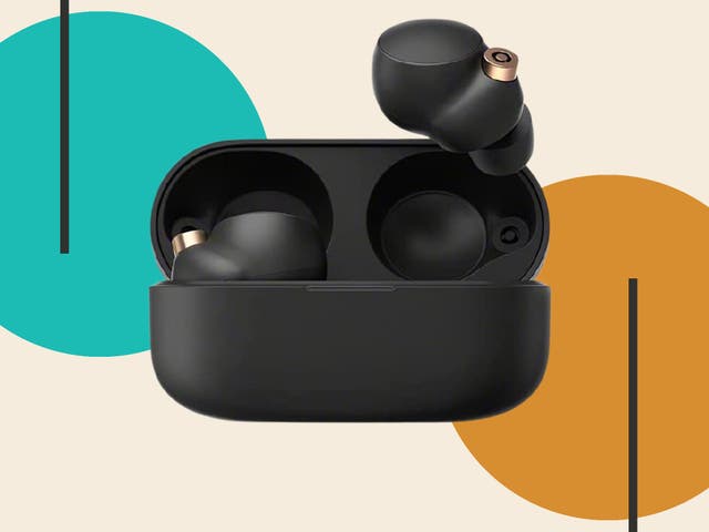 <p>The charging case is just about small enough to slip into a pocket </p>